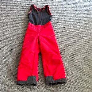Arctix Kids Red and Gray Overalls Bib snow pants, skiing, snowboarding sledding